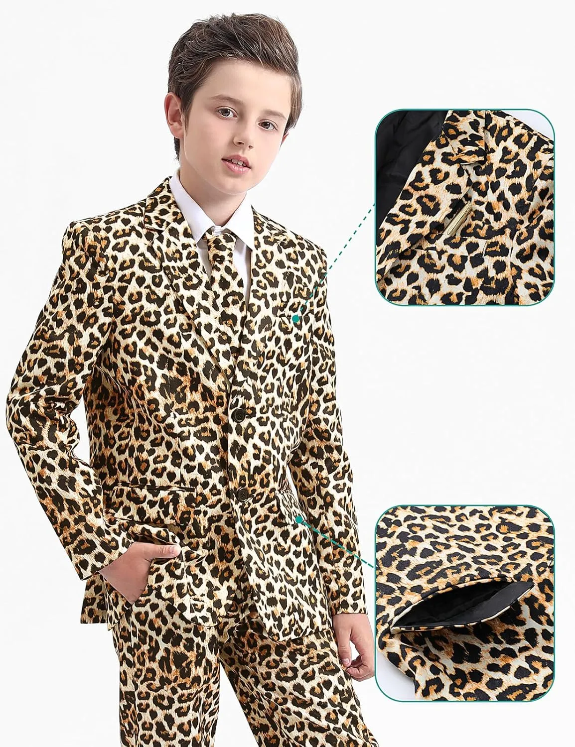 A&J DESIGN Boys Funny Print Suit for 6-16 Years