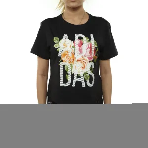 Adidas Floral Essential Tee Womens Style : Dz2812-BLACK