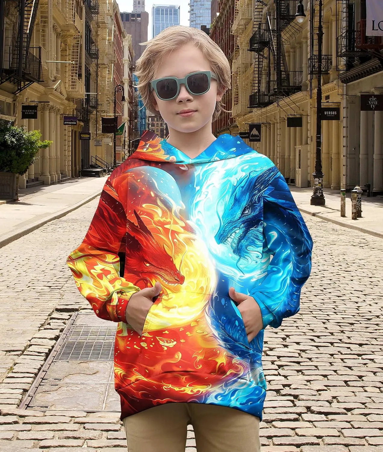 Ahegao Kid Hoodies Boys Sweatshirts for Girls 3D Prints Pullover 6-16 Years
