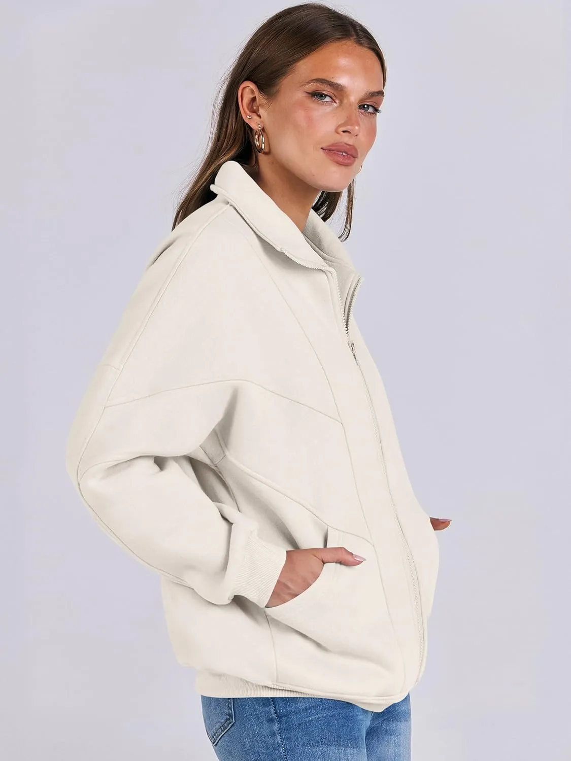 ANRABESS Women's Oversized Full Zip Up Sweatshirts Jacket 2025 Fall Fleece Long Sleeve Hoodies Outfit