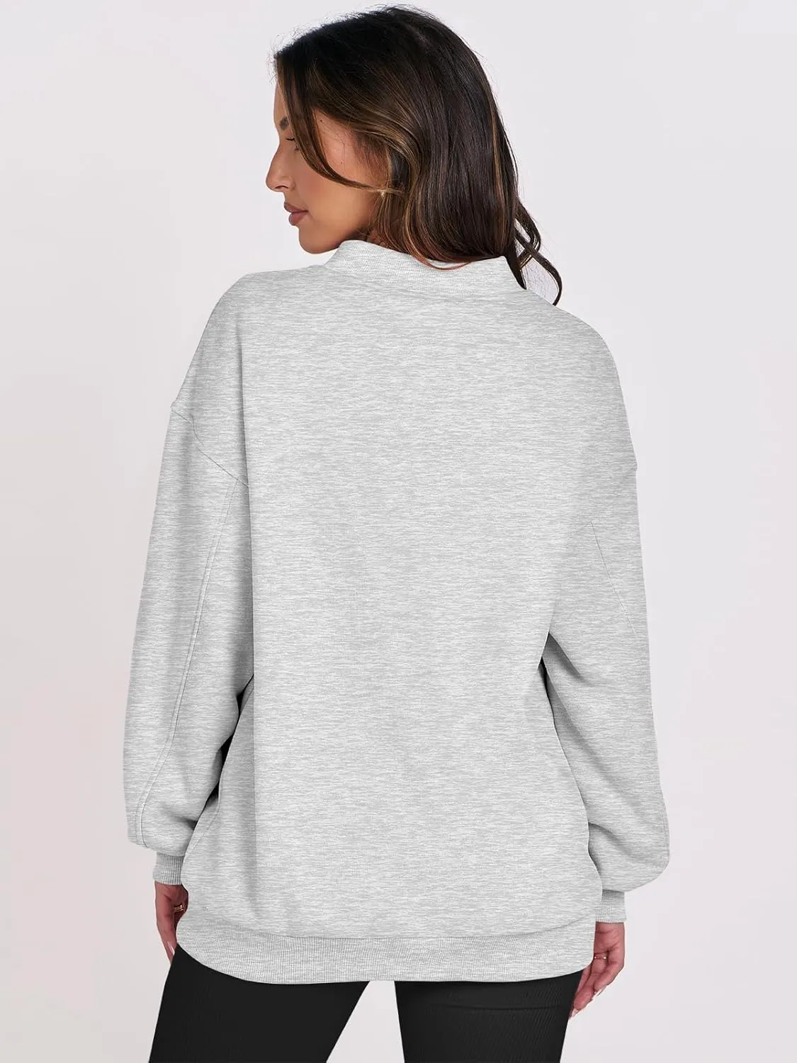 ANRABESS Womens Oversized V Neck Sweatshirt Fleece Long Sleeve Hoodies Pullover Comfy Top Outfits 2024 Teen Preppy Clothes