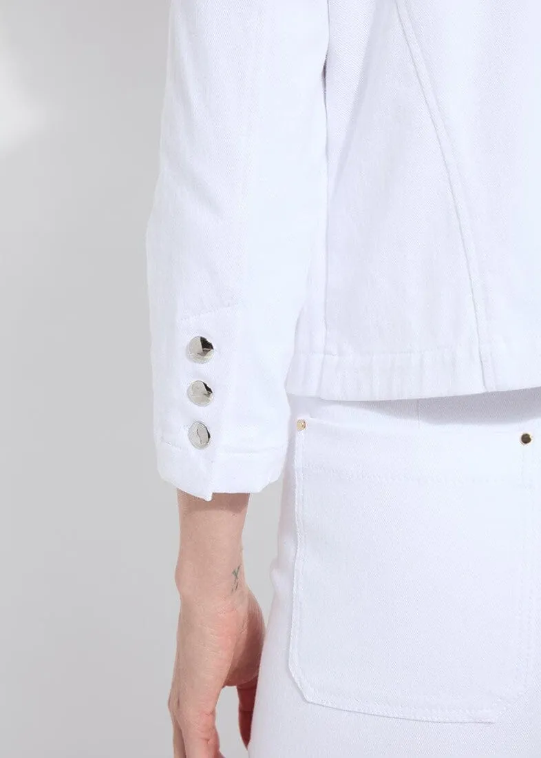 Arbor Embroidered Denim Jacket [White-24-3489-M9]