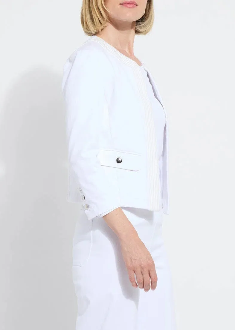 Arbor Embroidered Denim Jacket [White-24-3489-M9]