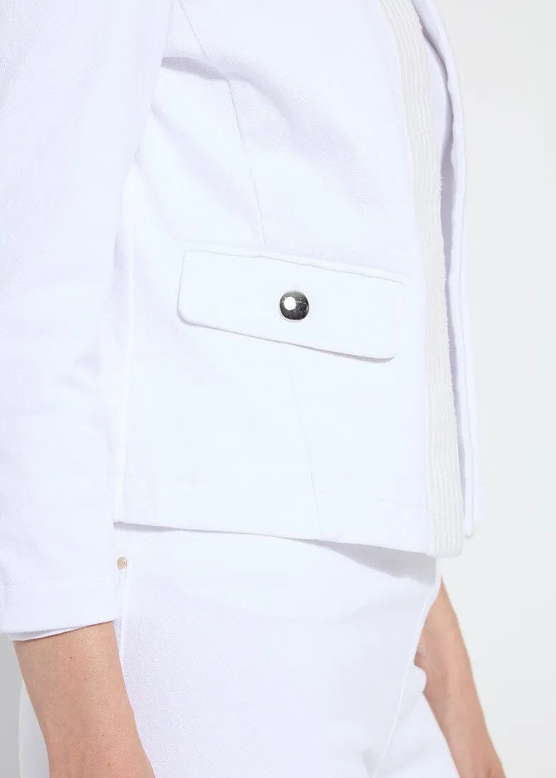 Arbor Embroidered Denim Jacket [White-24-3489-M9]