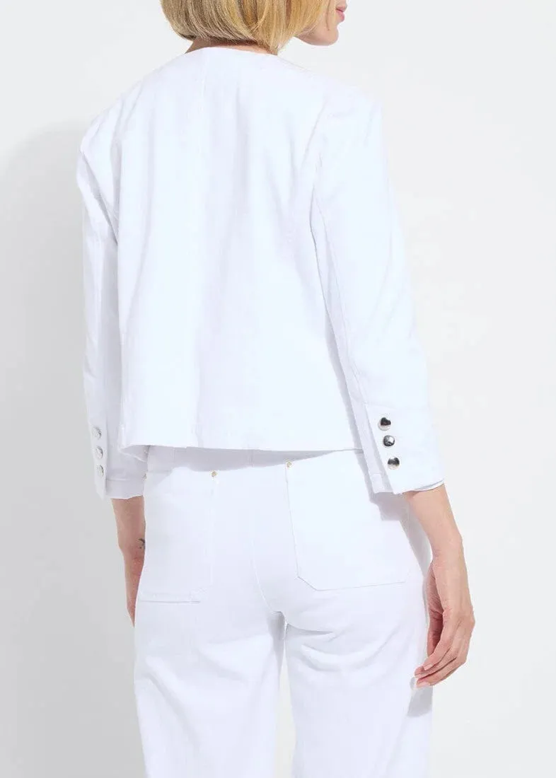 Arbor Embroidered Denim Jacket [White-24-3489-M9]