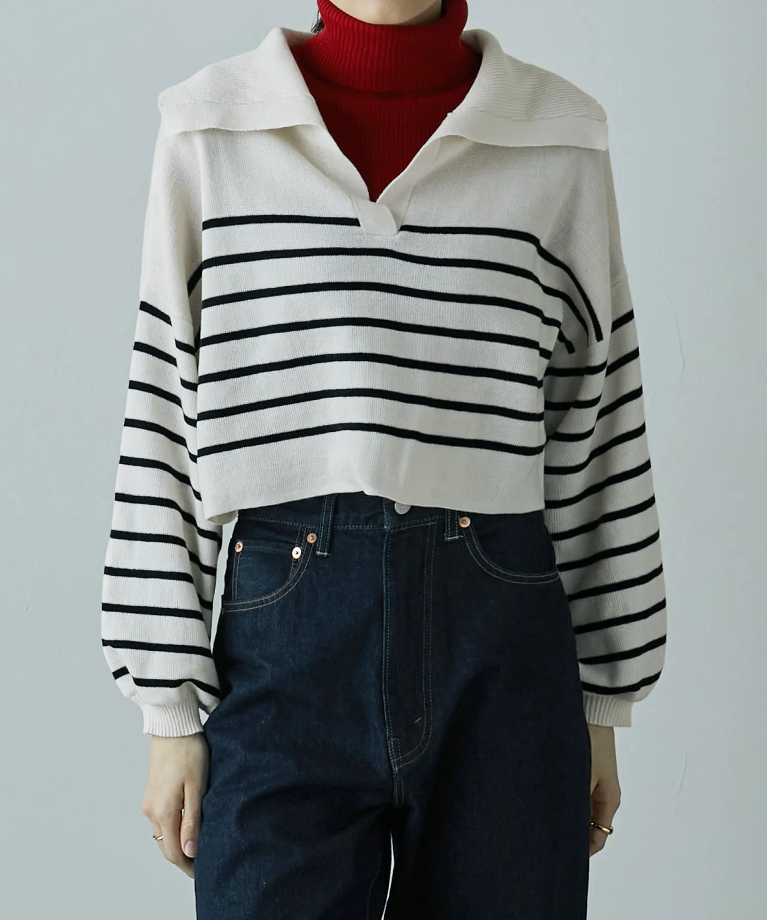Big sailor collar knit