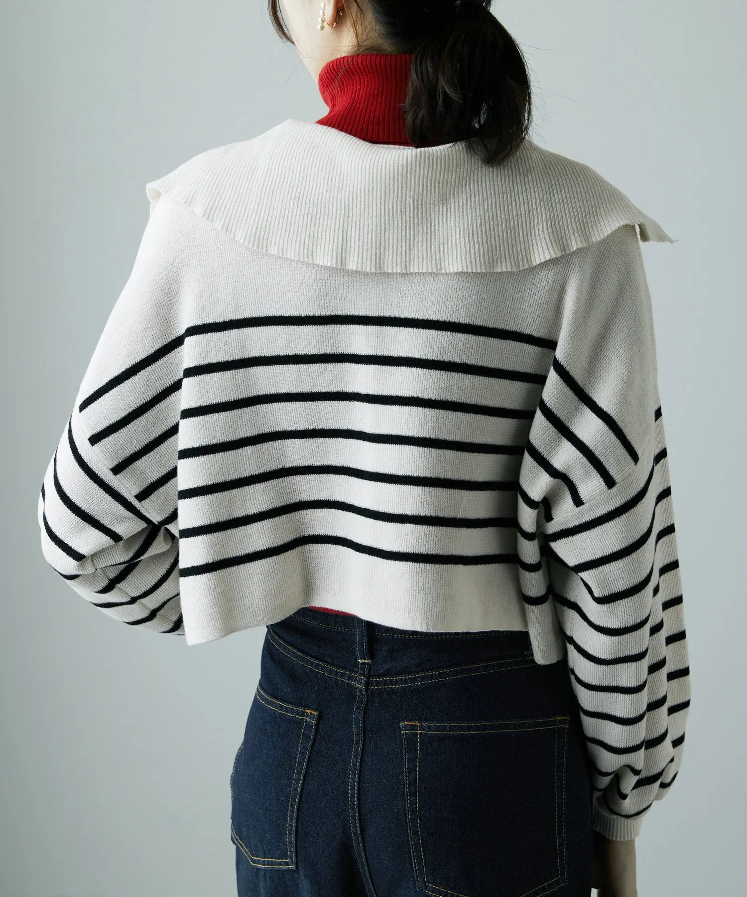 Big sailor collar knit