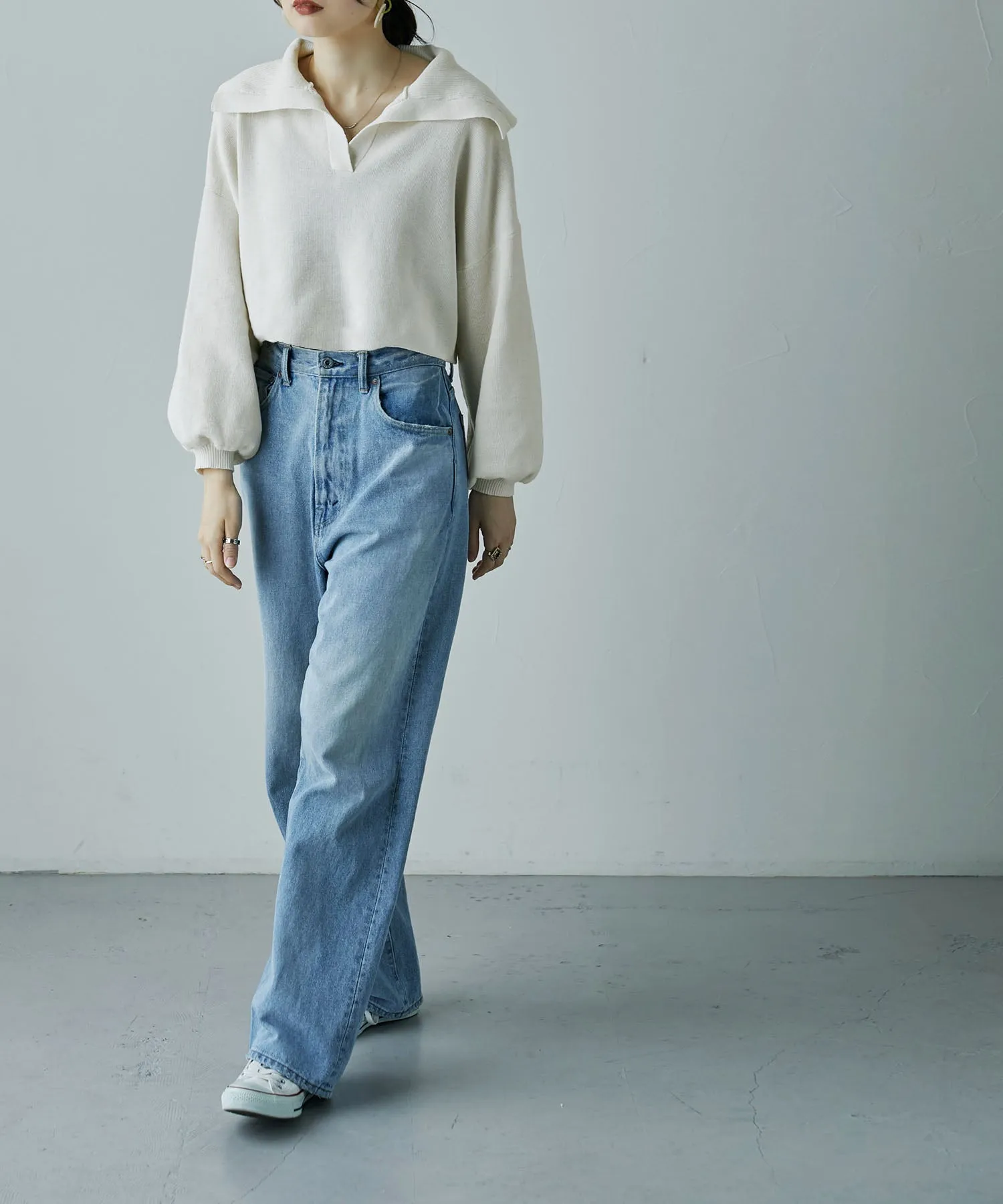 Big sailor collar knit