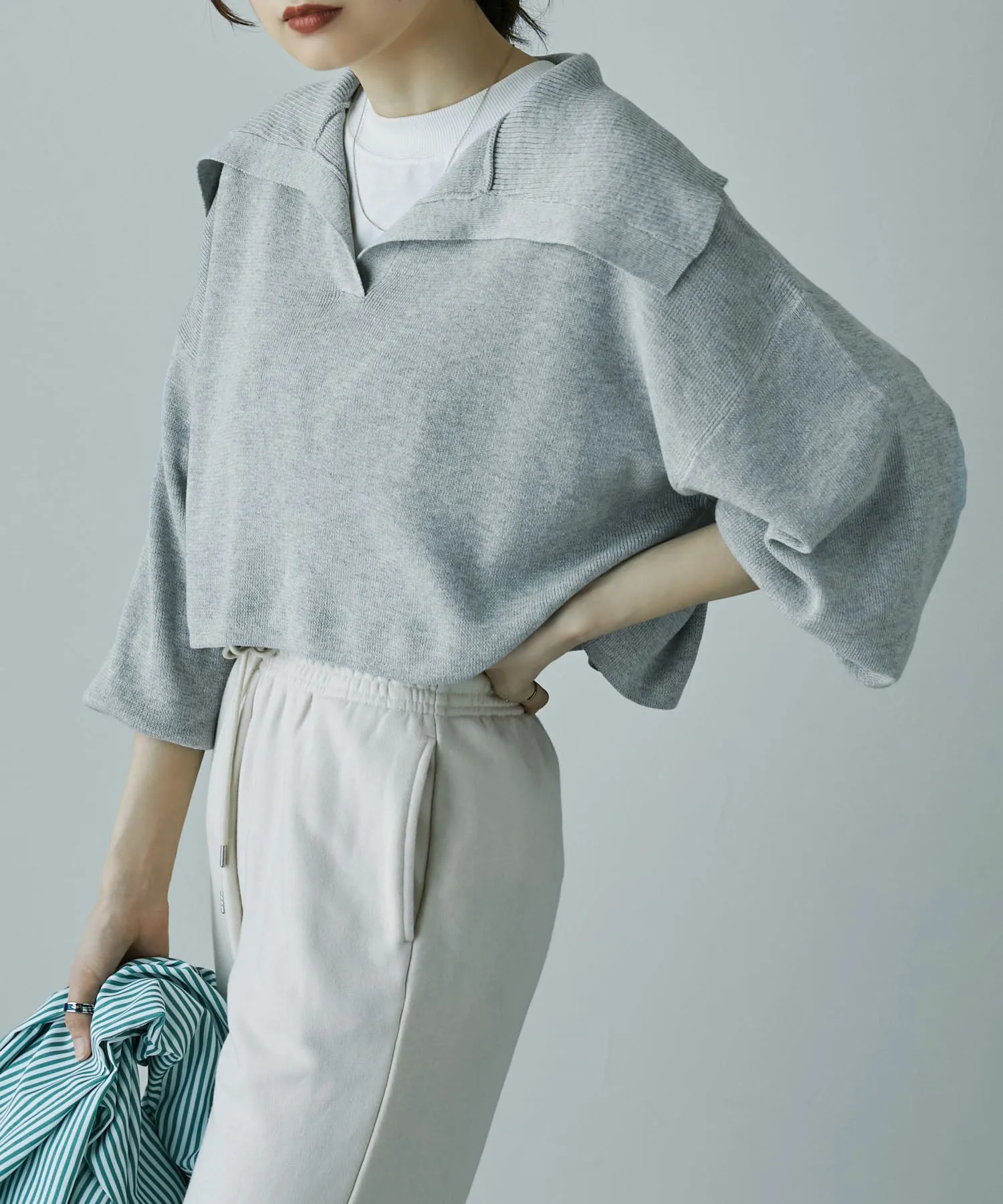 Big sailor collar knit