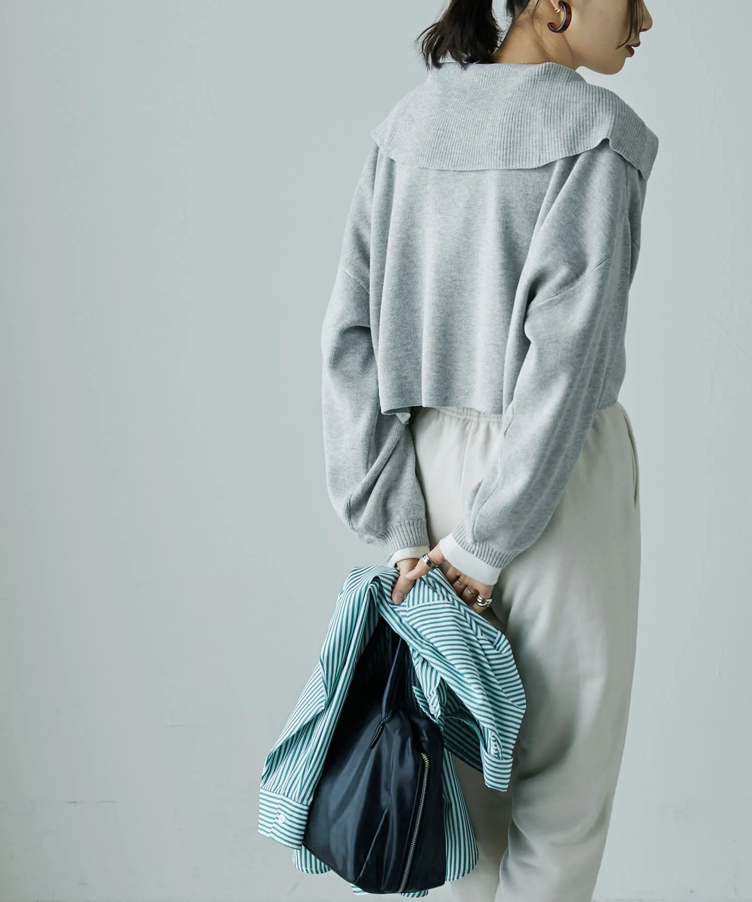 Big sailor collar knit