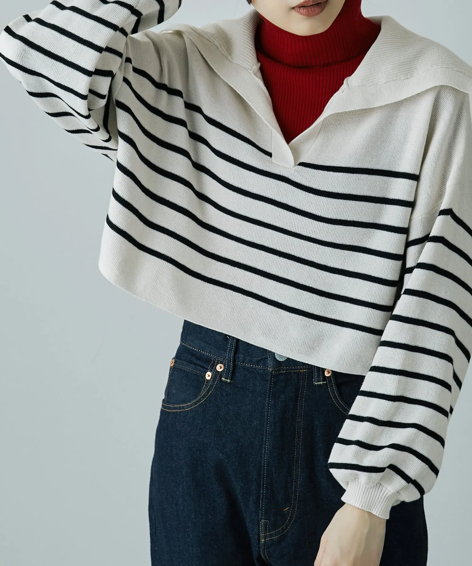 Big sailor collar knit