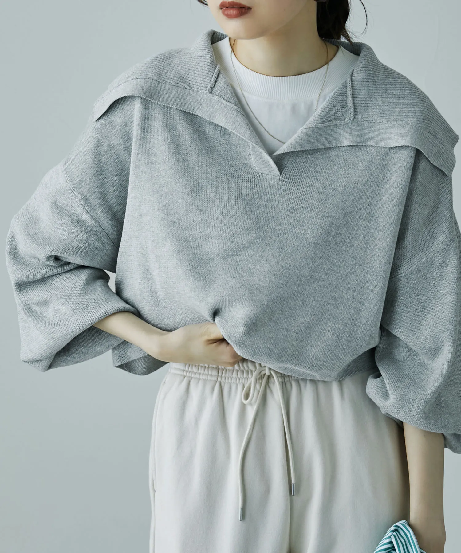 Big sailor collar knit