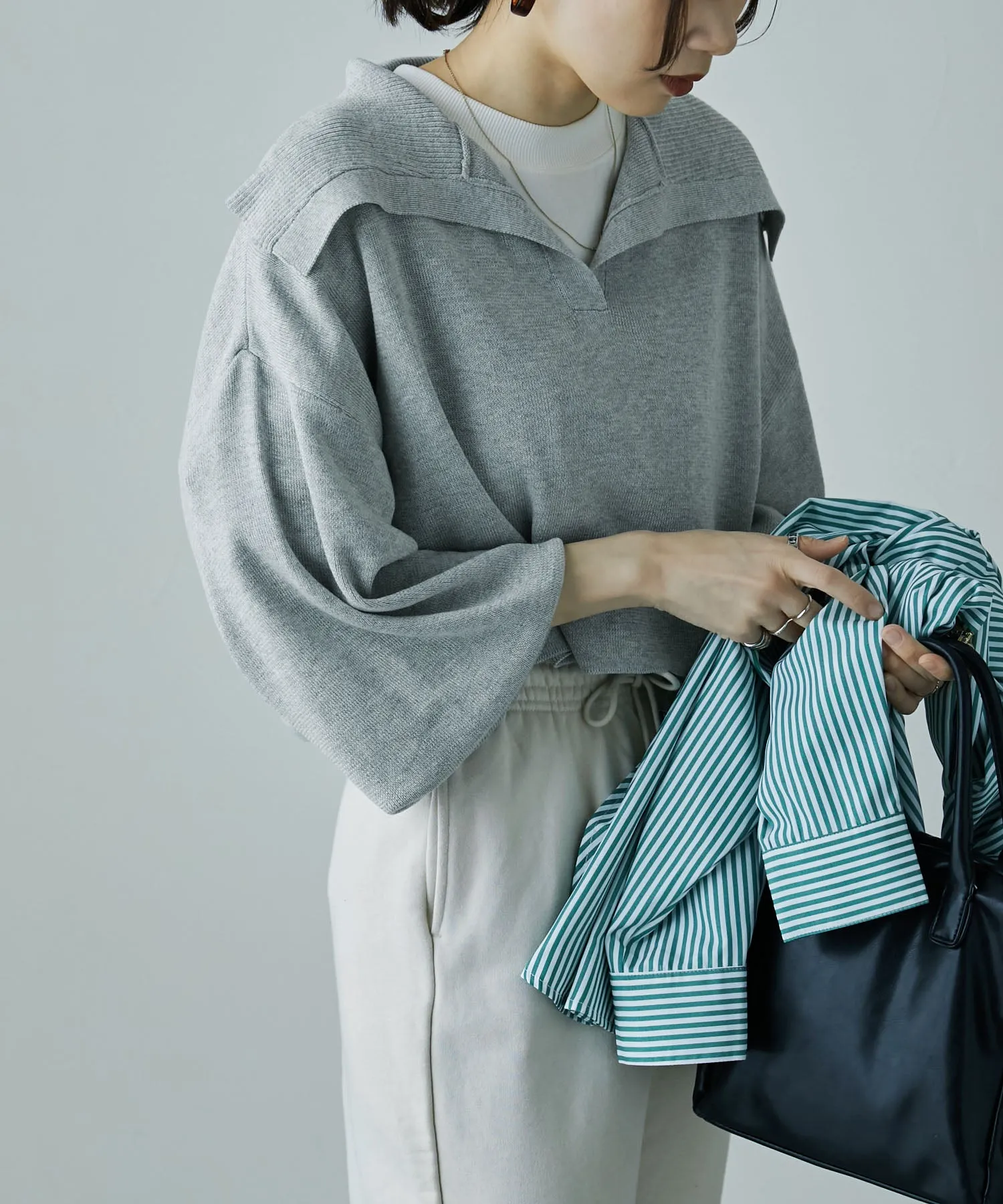 Big sailor collar knit