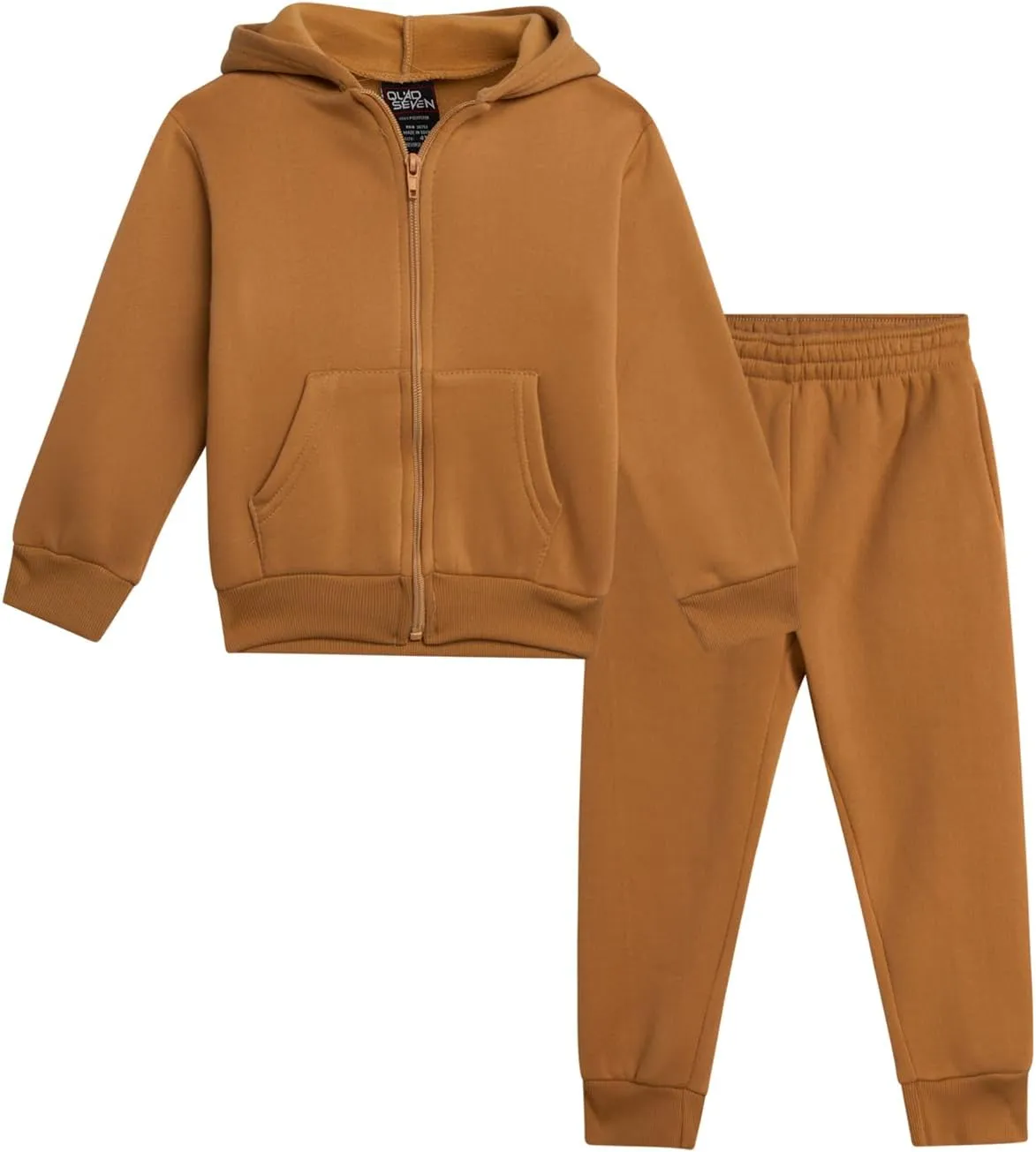 Boys' Active Sweatsuit - 2 Piece Fleece Zip Hoodie Sweatshirt and Sweatpants - Basic Solid Jogger Pants Set (2T-7)