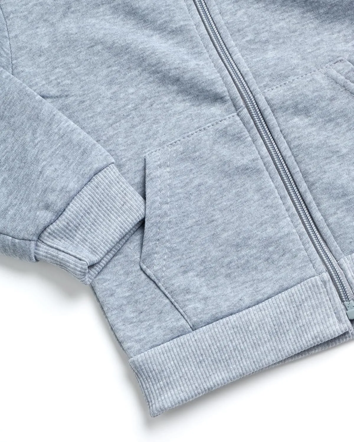 Boys' Active Sweatsuit - 2 Piece Fleece Zip Hoodie Sweatshirt and Sweatpants - Basic Solid Jogger Pants Set (2T-7)