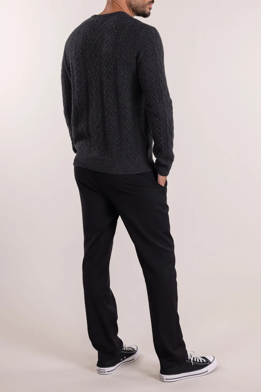 CABLE CREWNECK