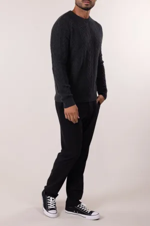 CABLE CREWNECK