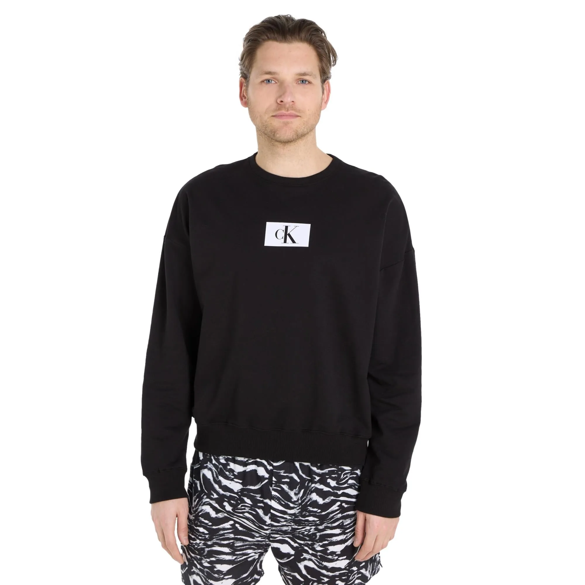 Calvin Klein CK 96 Terry Lounge Long Sleeve Sweatshirt - Black