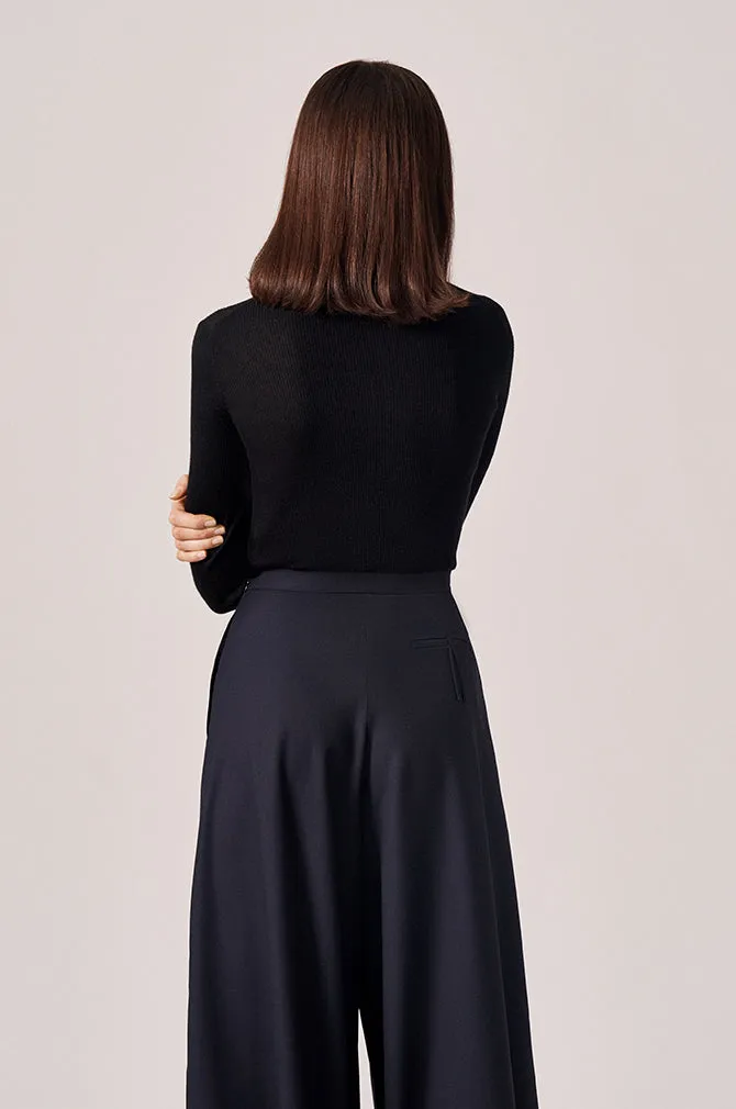 CASHMERE / SILK RIB CREWNECK