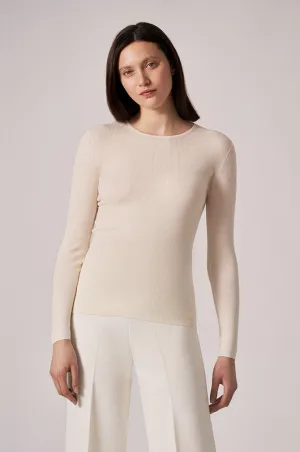 CASHMERE / SILK RIB CREWNECK