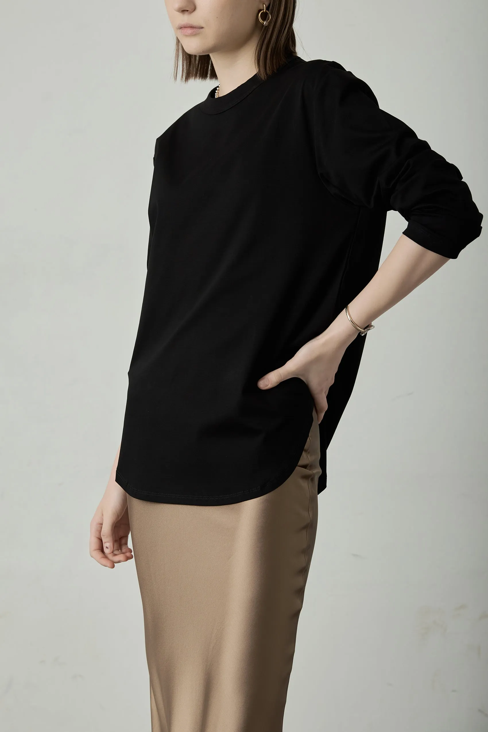 CECE supima-cotton top (Black)