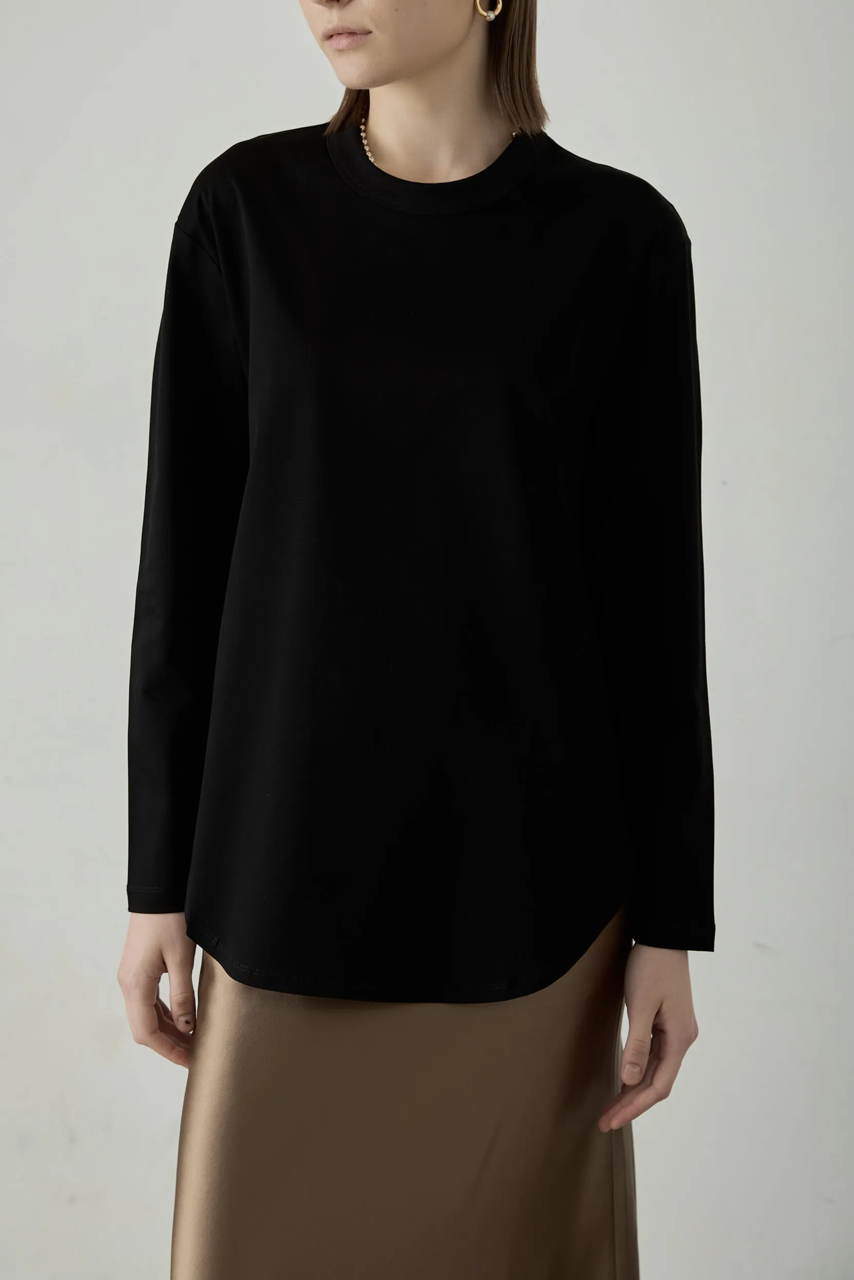 CECE supima-cotton top (Black)