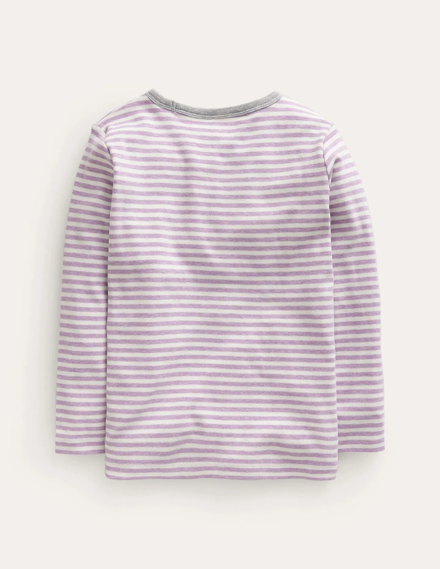 Cosy Brushed Top-Soft Lilac/Ivory