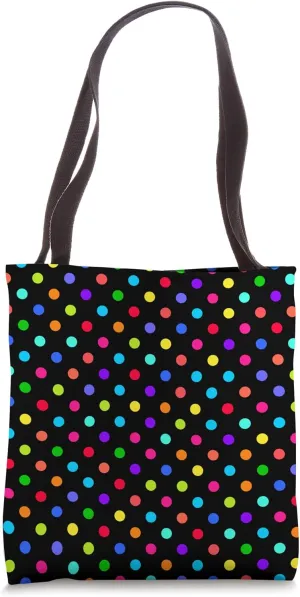 Cute Colorful Polka Dot Aesthetic Rainbow Dots Tote Bag