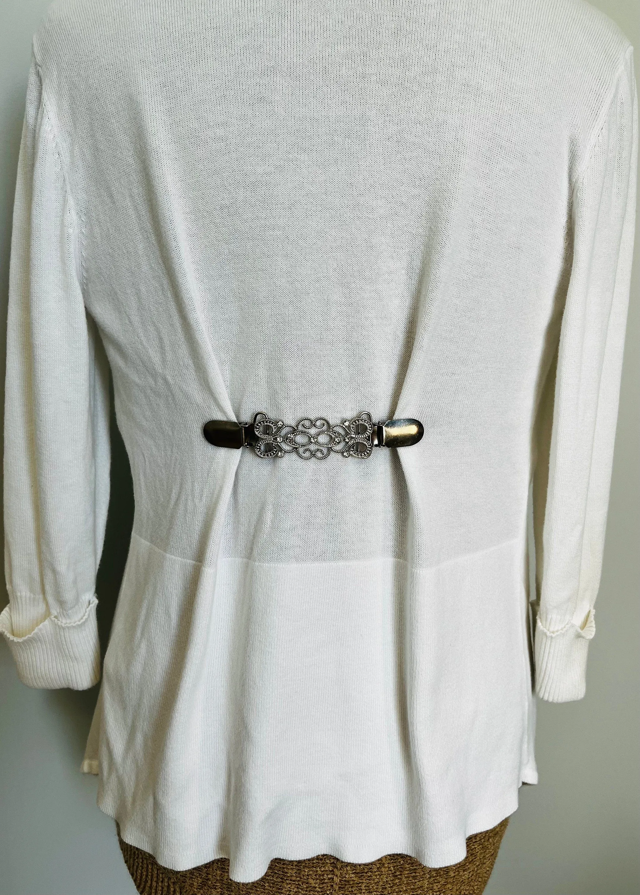 Dress Clips Rhinestone Waist Clip Cardigan Clip Silver Sweater Clip Cinch Clip Dress Clips Jewelry Gift Gifts for Her by Fabulici
