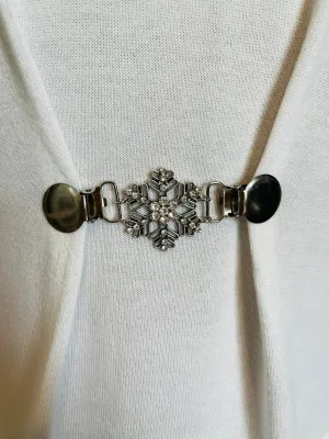 Dress Clips Snowflake Dress Cinch Clips for Cardigan Clasp Rhinestone Waistband Tightener for Dress Clip for Sweater Clips  Gift for Her