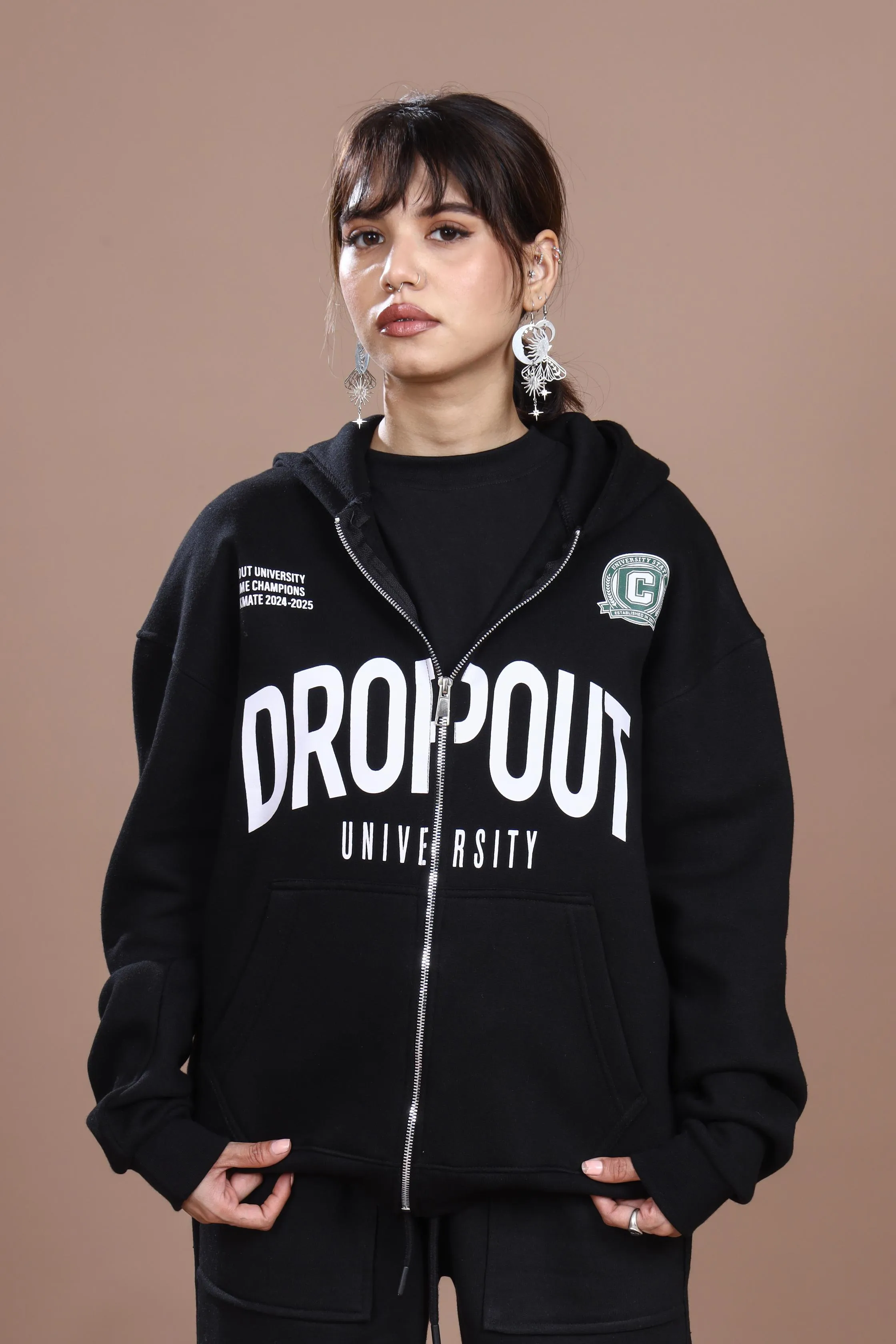 DROP OUT ZIP UP HOODIE