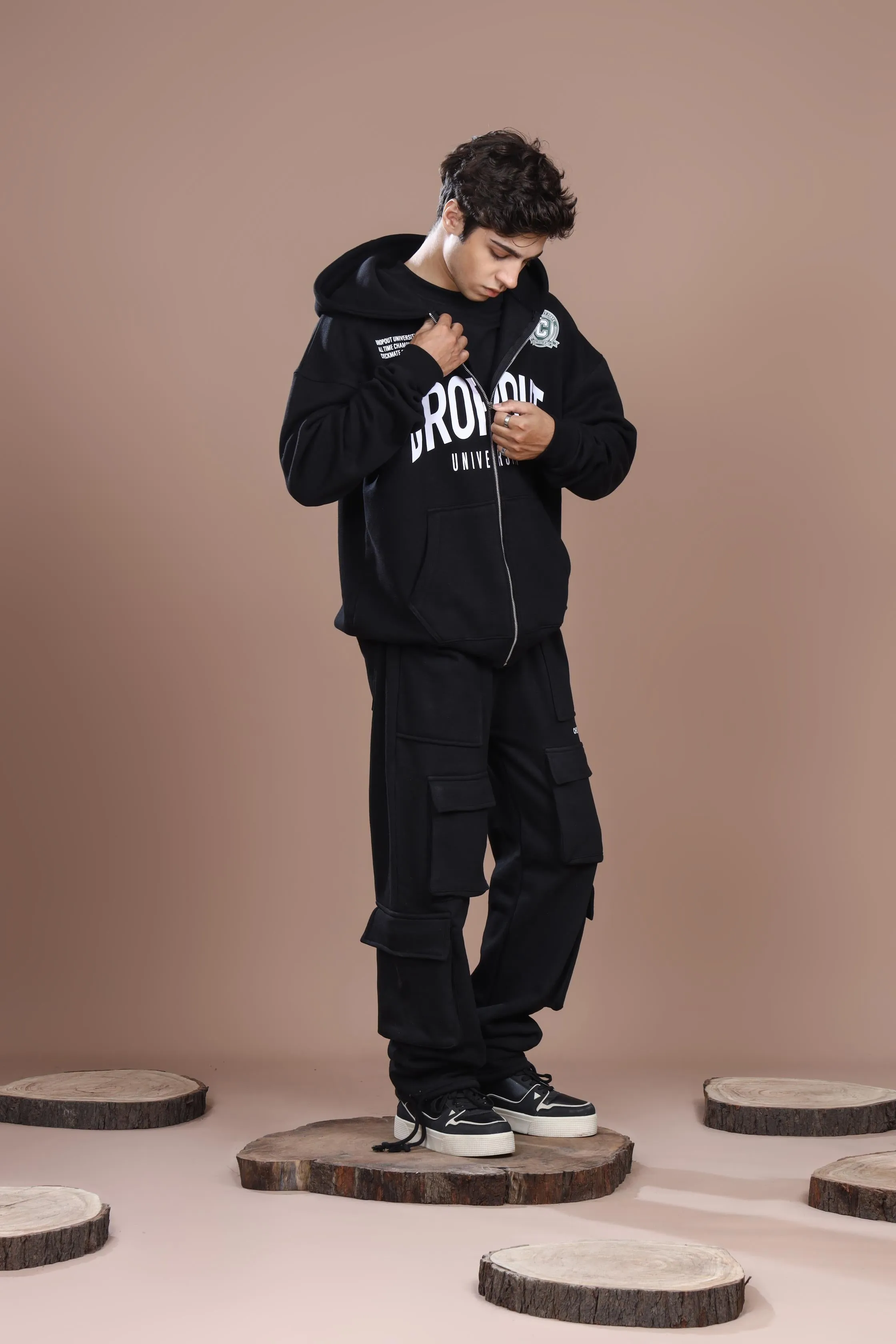 DROP OUT ZIP UP HOODIE