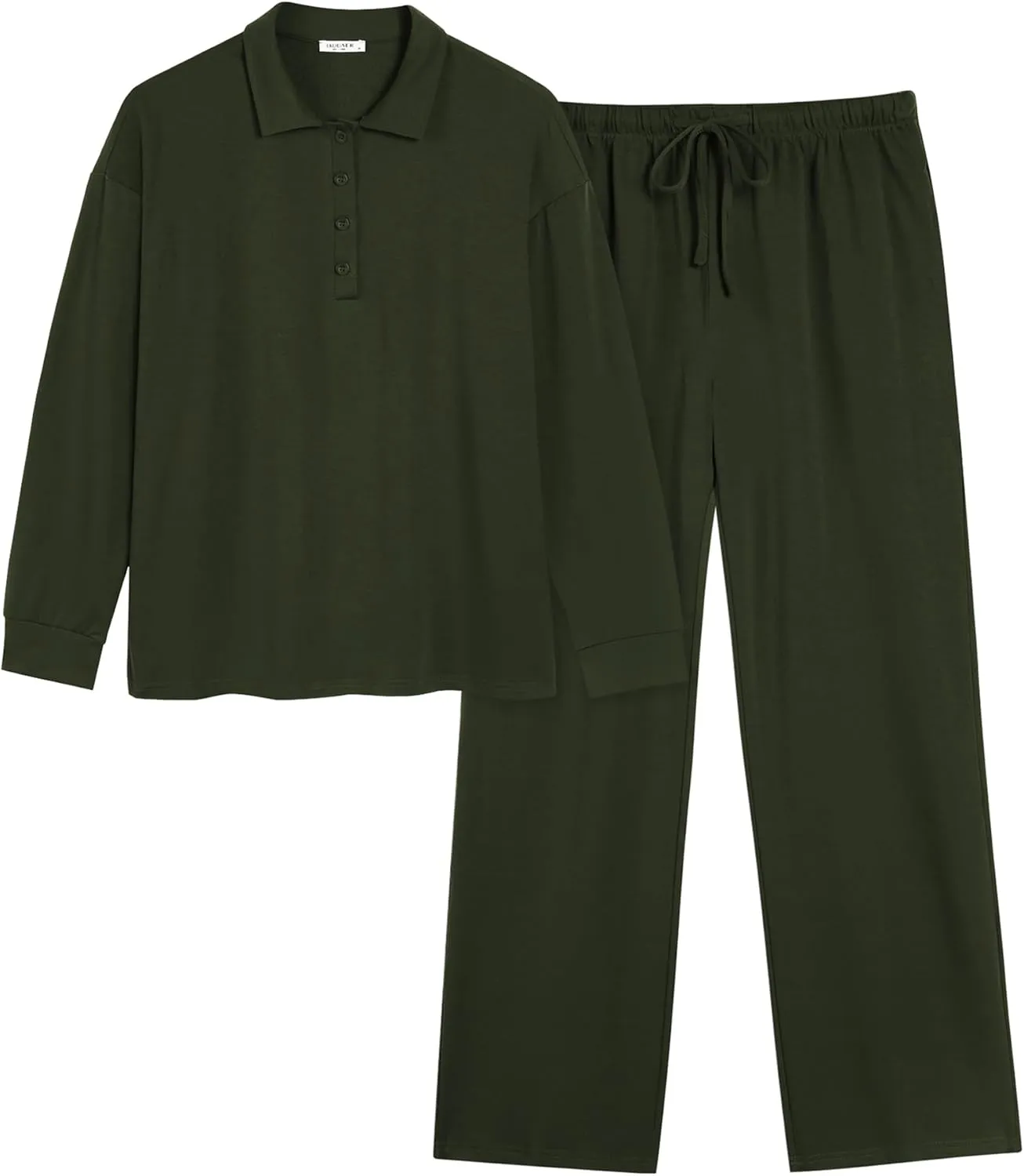 Ekouaer Lounge Sets for Women 2 Piece Outfits 2024 Long Sleeve Top with Pants Sweatsuit Tracksuit S-XXL