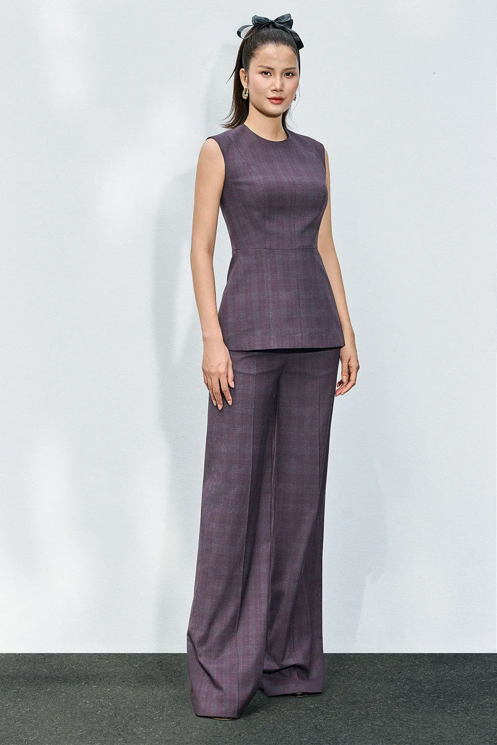 Ellianna Straight Wide Sleeved Cotton Poplin Floor Length Pants