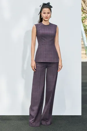 Ellianna Straight Wide Sleeved Cotton Poplin Floor Length Pants