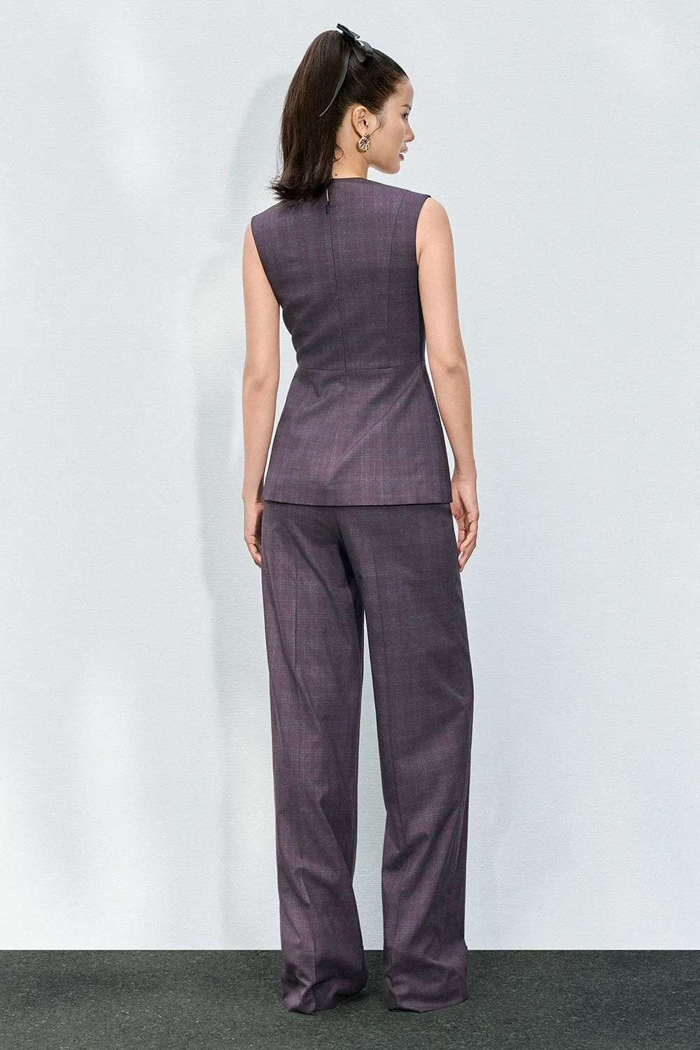 Ellianna Straight Wide Sleeved Cotton Poplin Floor Length Pants