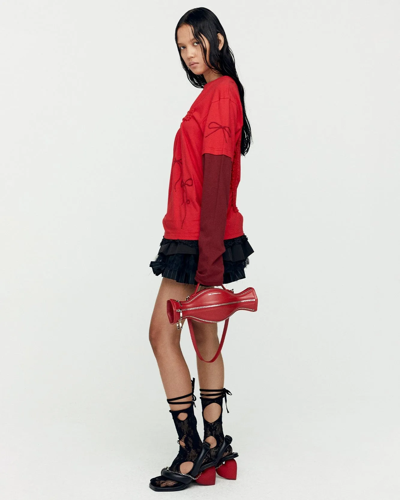 (ESSENTIAL) FRILL T-SHIRTS atb1204w(RED)