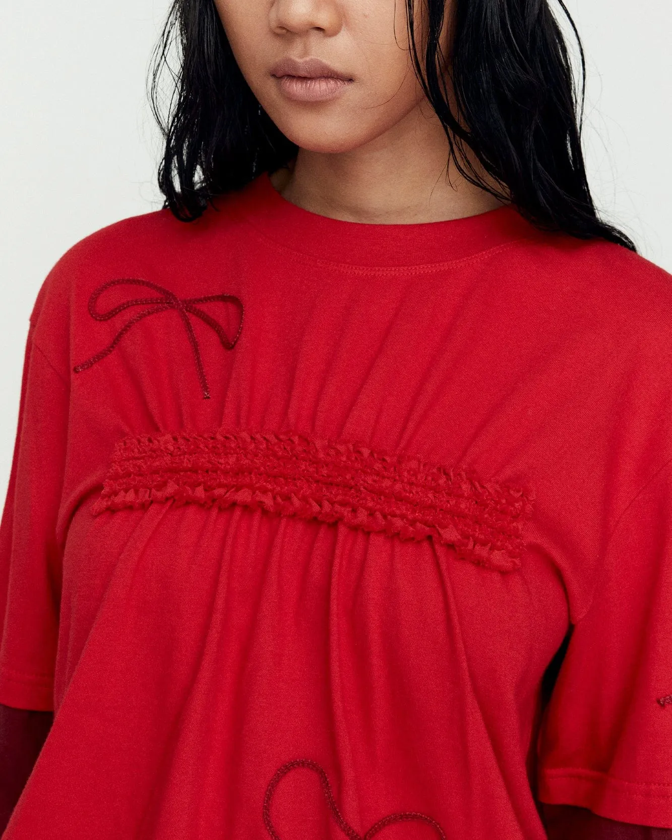 (ESSENTIAL) FRILL T-SHIRTS atb1204w(RED)