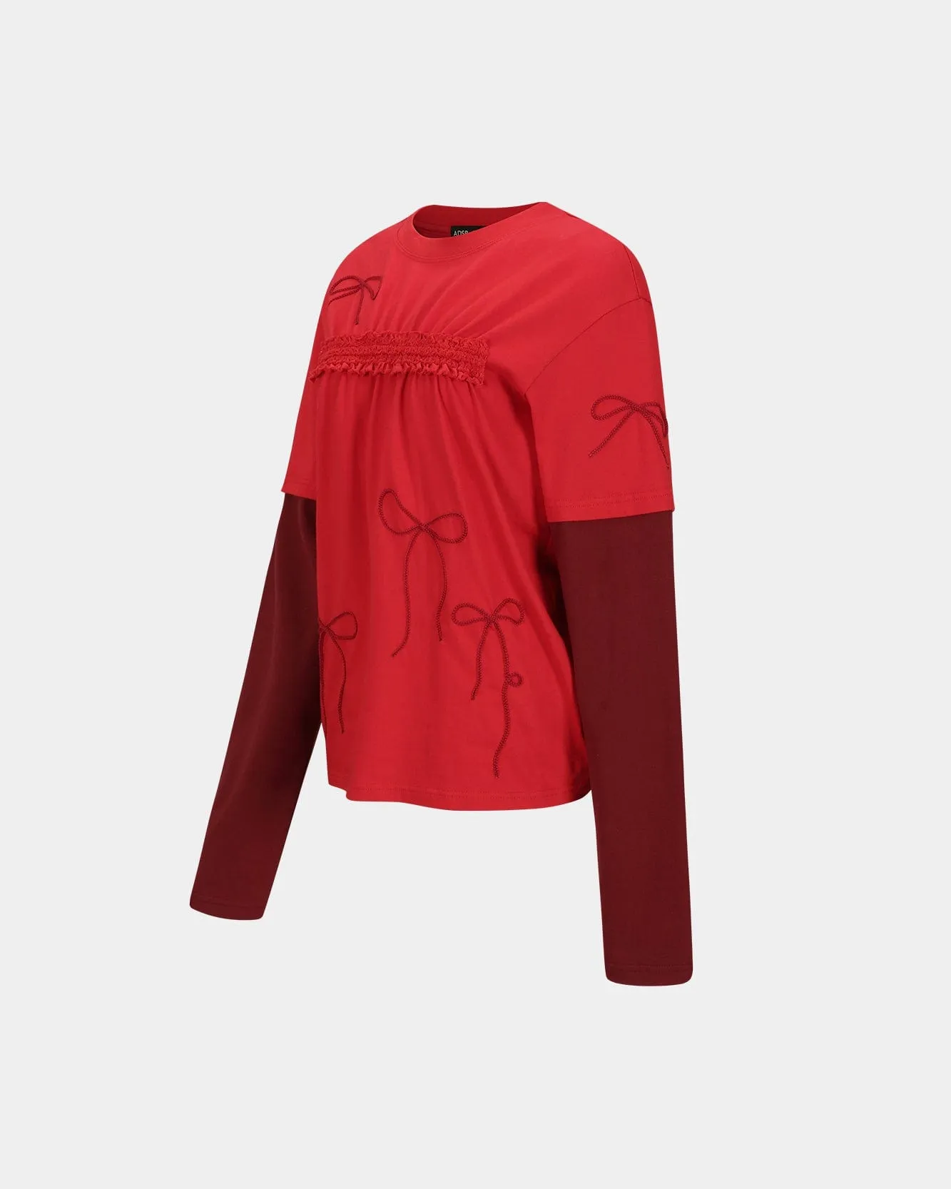 (ESSENTIAL) FRILL T-SHIRTS atb1204w(RED)