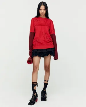 (ESSENTIAL) FRILL T-SHIRTS atb1204w(RED)