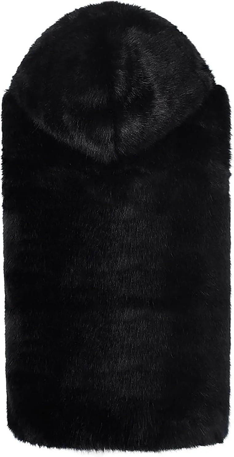 Faux Fur Vest Jacket for Men Solid Color Stand Collar Waistcoat Autumn Winter Fashion Vest Jacket Top Coat