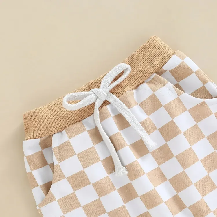 Full Checkerboard Print Baby Pants