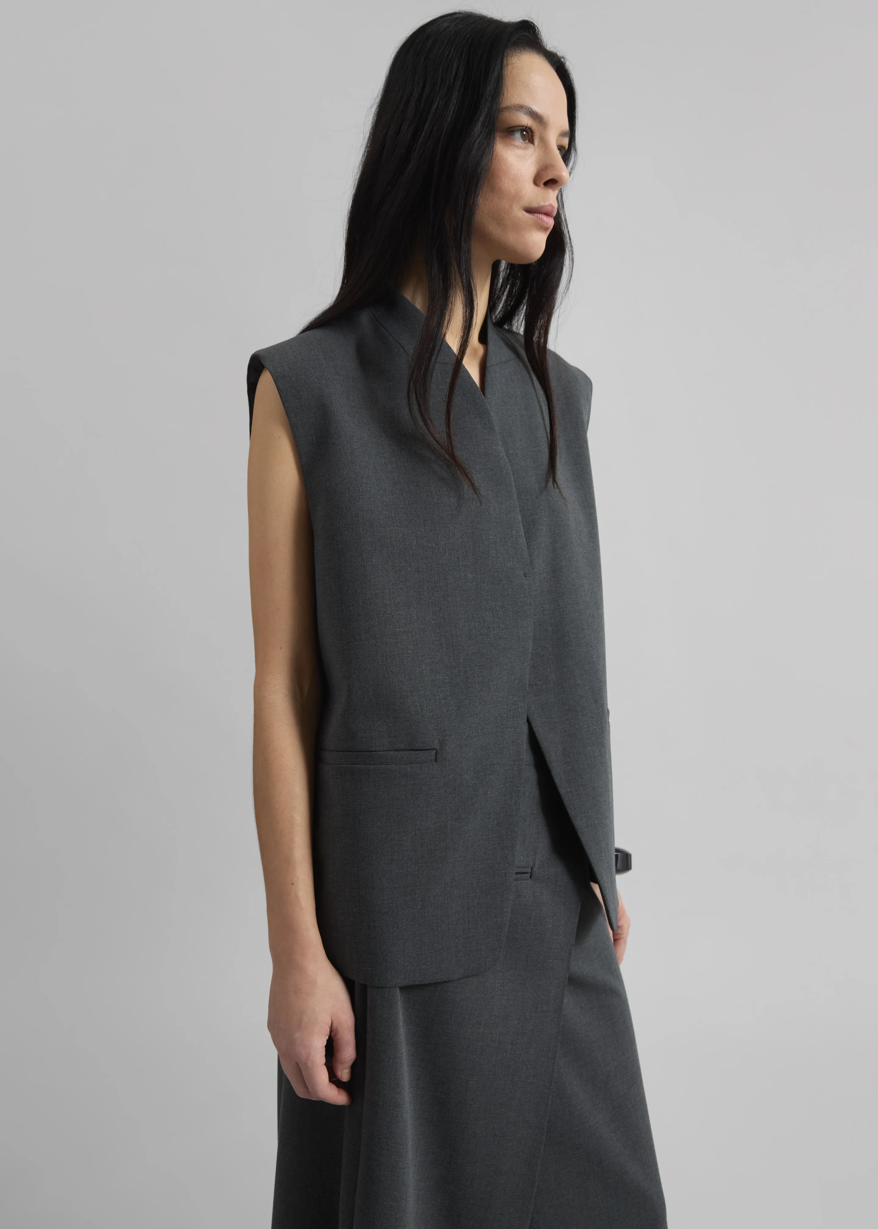 Greven Vest - Dark Grey Melange