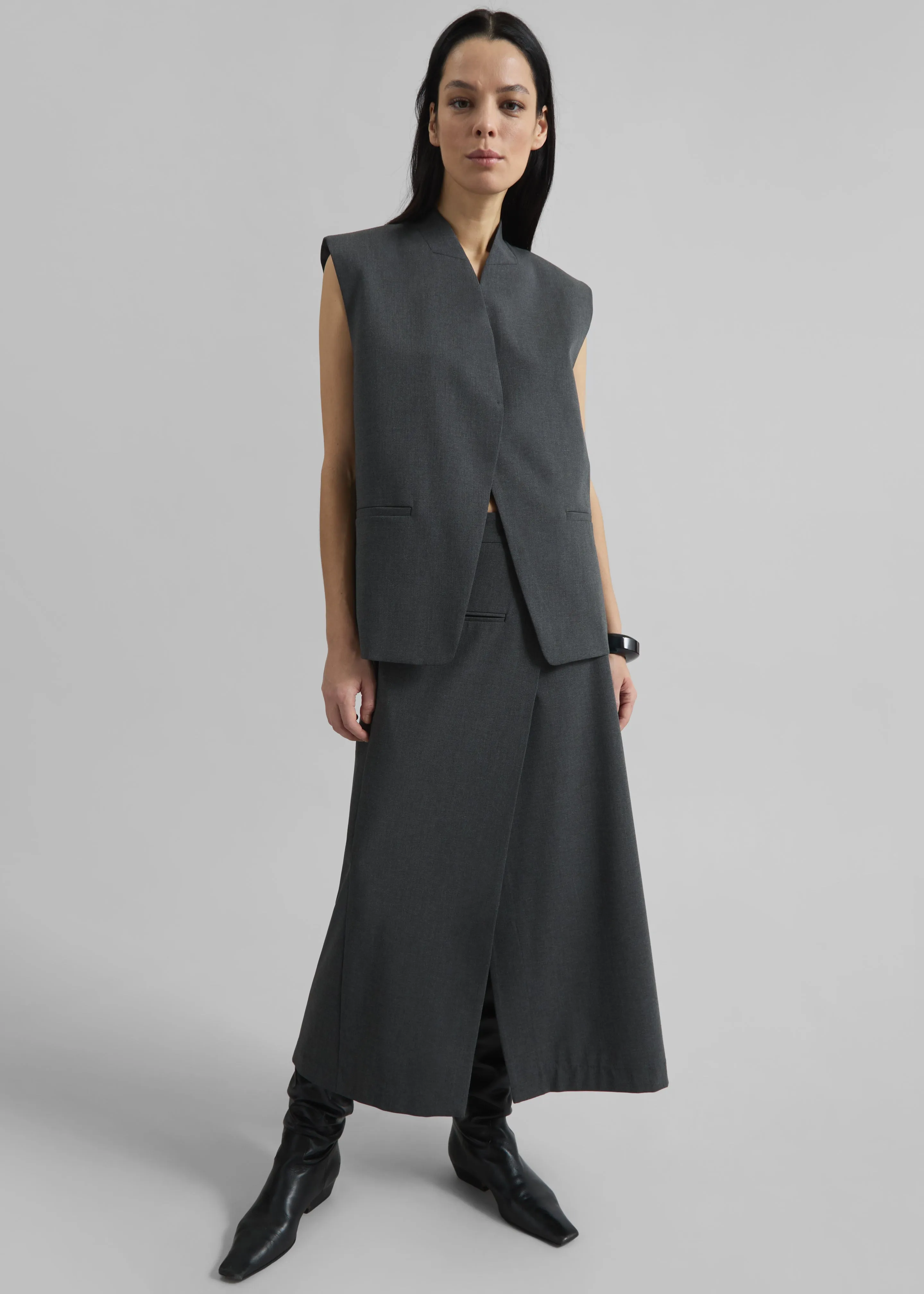 Greven Vest - Dark Grey Melange