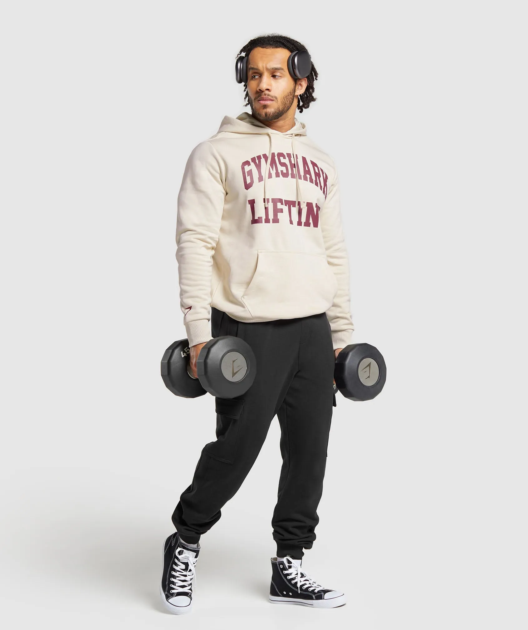 Gymshark Lifting Club Hoodie - Ecru White