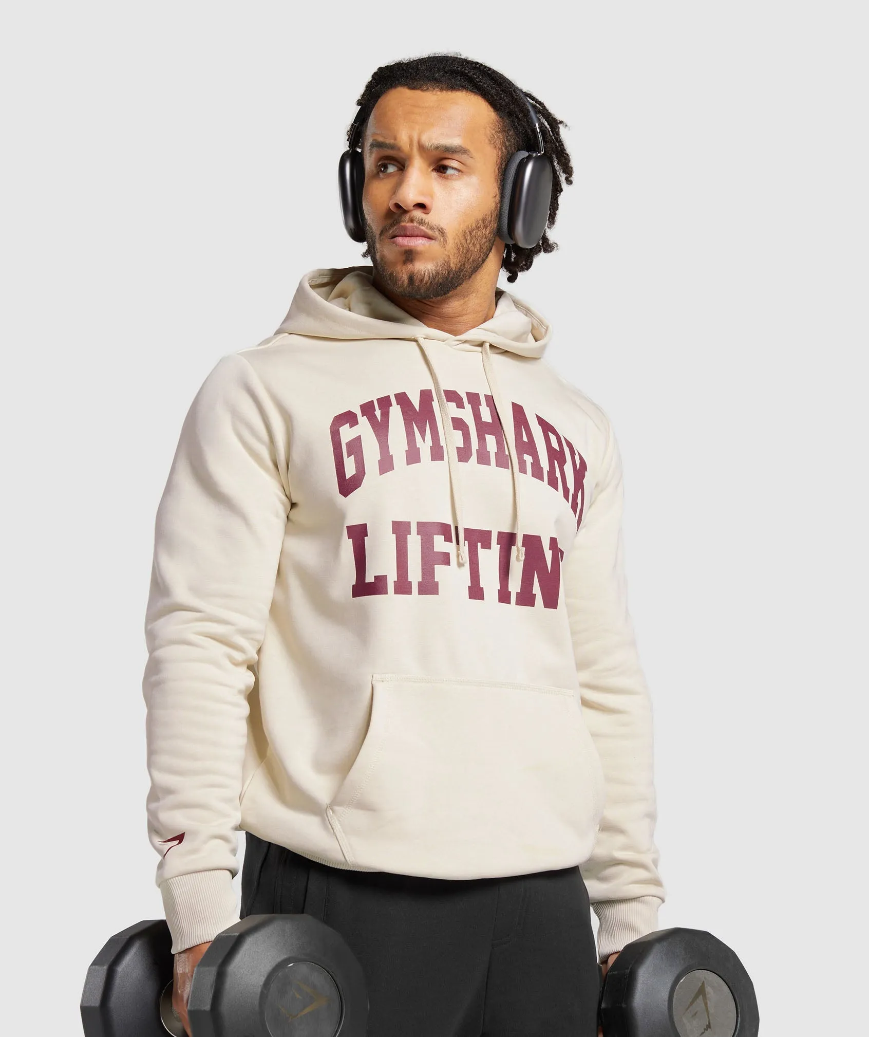 Gymshark Lifting Club Hoodie - Ecru White