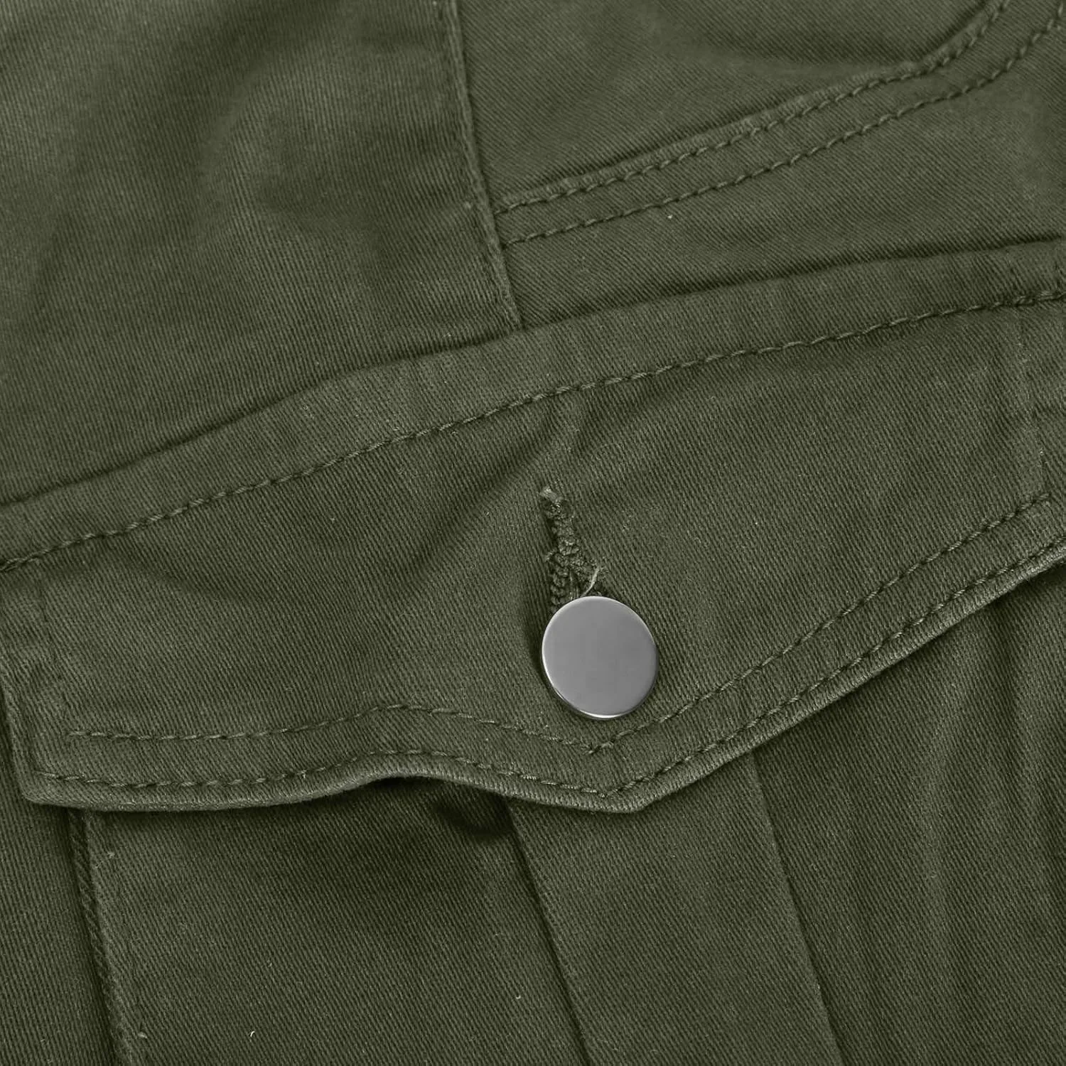 HGps8w Women Girls High Waisted Cargo Skirt 2025 Summer Button Bodycon Y2K Mini Denim Skirt with Flap Pockets