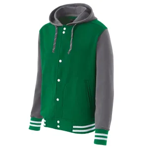 Holloway Men's Kelly/Graphite/White Poly/Cotton Fleece Accomplish Jacket