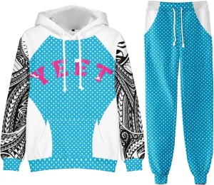 Jey Uso YEET 3D Fall Suit Hoodies Sportswear Hooded Ankle Banded Pant Two Piece Set
