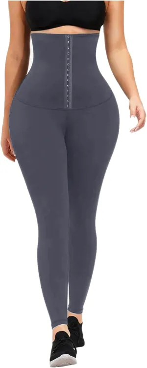 JGS1996 Plus Size Shapewear Tummy Control Leggings for Women High Waisted Compression Corset Waist Trainer Pants Body Shaper
